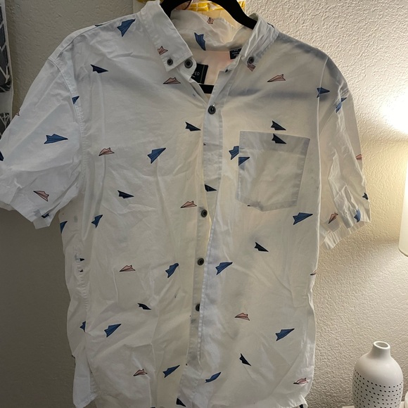 Mens Paper Plane Dress Shirt - Picture 1 of 2